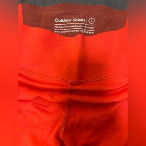 Outdoor Voices 3/4 Red Tech Sweat leggings